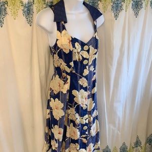 Anthropologie feminine button halter dress